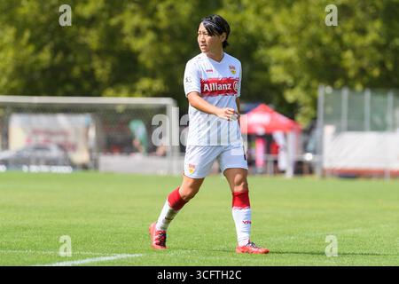 Stoccarda, Germania. 24 agosto 2025. Stoccarda, Germania, 24 agosto 2025: Yuka Hirano (19 VfB Stoccarda) durante il 2. Frauen-Bundesliga match tra VfB Stuttgart e FC Bayern Munich II al PSV Stadion di Stoccarda, Germania. (Sven Beyrich/SPP) credito: SPP Sport Press Photo. /Alamy Live News Foto Stock