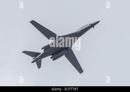 Rockwell B-1B Lancer serial 85-0075 assegnato al 419th test Wing presso la Edwards Air Force base, California meridionale. Foto Stock