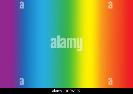 Gradiente verticale arcobaleno. Colori luminosi dello spettro. Unisci vettore di fusione. Illustrazione a strisce vivaci. Illustrazione Vettoriale
