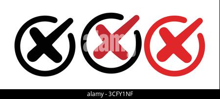 Icone di selezione moderne per l'illustrazione vettoriale delle liste di controllo digitali Illustrazione Vettoriale