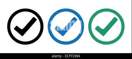 Shield di convalida con segni di spunta per l'approvazione Illustrazione Vettoriale