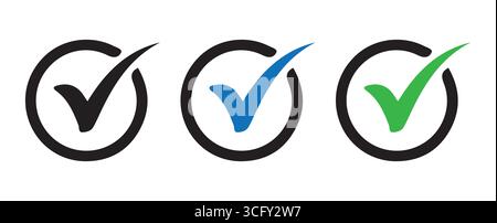 Shield di convalida con segni di spunta per l'approvazione Illustrazione Vettoriale