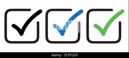 Shield di convalida con segni di spunta per l'approvazione Illustrazione Vettoriale