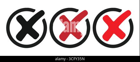 Icone di selezione moderne per l'illustrazione vettoriale delle liste di controllo digitali Illustrazione Vettoriale