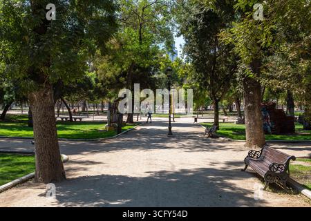 Il Parque Forestal nel centro di Santiago, Cile Foto Stock