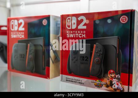 25 agosto 2025, Hong Kong, Hong Kong, Hong Kong: Una visione generale che mostra il Nintendo Switch 2 il 25 agosto 2025 a Hong Kong. (Immagine di credito: © Vernon Yuen/Nexpher Images via ZUMA Press Wire) SOLO PER USO EDITORIALE! Non per USO commerciale! Foto Stock