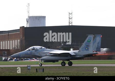 F15 Strike Eagle alla RAF Waddington, esercitazione Cobra Warrior 25-1 Foto Stock