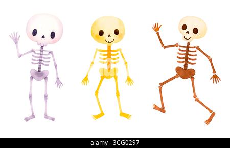 Cute Halloween Pack - Set Clipart Kawaii Spooky Foto Stock