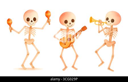 Cute Halloween Pack - Set Clipart Kawaii Spooky Foto Stock