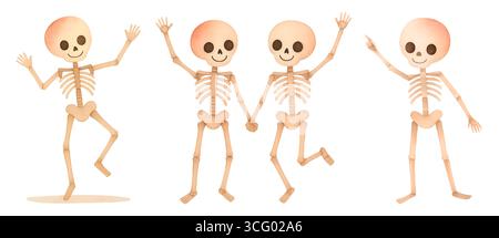 Cute Halloween Pack - Set Clipart Kawaii Spooky Foto Stock