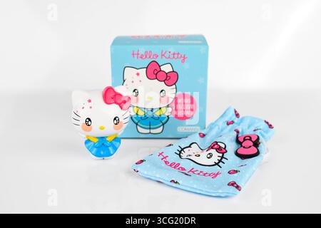 Mini personaggio Hello Kitty della collezione Hello Kitty and Friends – Galles, Regno Unito – 6 agosto 2025 Foto Stock