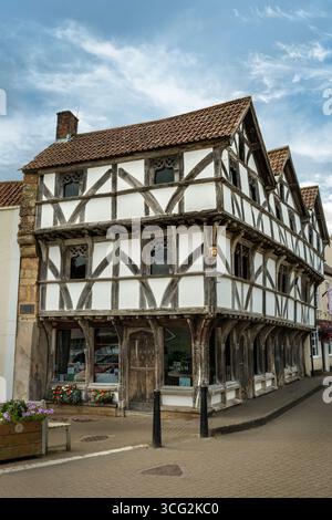 Axbridge, Somerset - lo storico "Axbridge Museum", appena fuori dalla piazza del mercato di Axbridge. Axbridge è una piccola città nel Somerset, in Inghilterra, vicino al Foto Stock