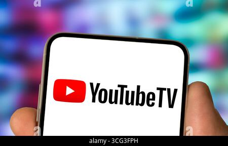 YouTube TV, una filiale di Google Foto Stock