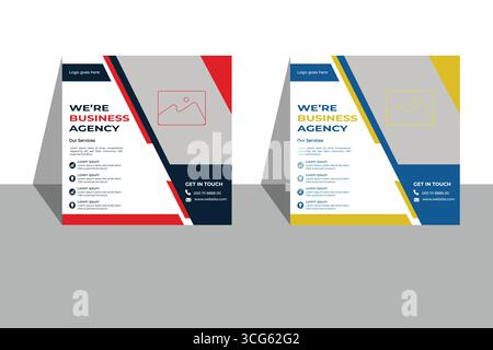 Progettazione post sui social media Illustrazione Vettoriale