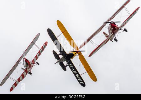 IWM Duxford Summer Airshow Stampe Formation Team Foto Stock