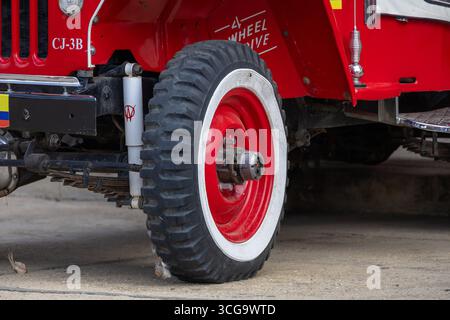 primo piano di una jeep willys Foto Stock