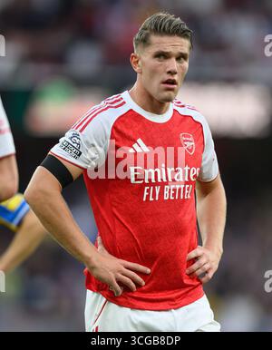 Londra, Regno Unito. 23 agosto 2025. Arsenal contro Leeds United - Premier League - Emirates Stadium - Londra. Viktor Gyokeres in azione. Crediti immagine: Mark Pain / Alamy Live News Foto Stock