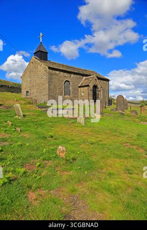 St James Chapel, Woodhead, Longdendale, Derbyshire, Peak District National Park, Inghilterra, Regno Unito. Foto Stock