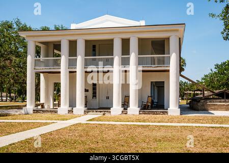 Gamble Mansion, Gamble Plantation Historic State Park, US Route 301, Ellenton, Florida Foto Stock