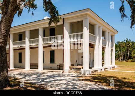 Gamble Mansion, Gamble Plantation Historic State Park, US Route 301, Ellenton, Florida Foto Stock