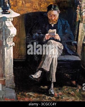 Ritratto del padre dell'artista di James Ensor 1860-1949 Belgio Belgio, Museo ( James Sidney Edouard, Barone, Ensor, 1860 – 1949, pittore e incisore belga, un'importante influenza sull'espressionismo e il surrealismo che visse a Ostenda per la maggior parte della sua vita. È stato associato al gruppo artistico Les XX. ) Foto Stock