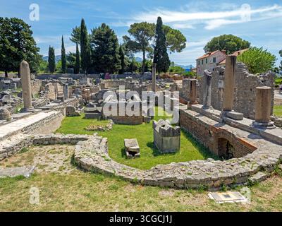 Rovine romane a Salona Foto Stock