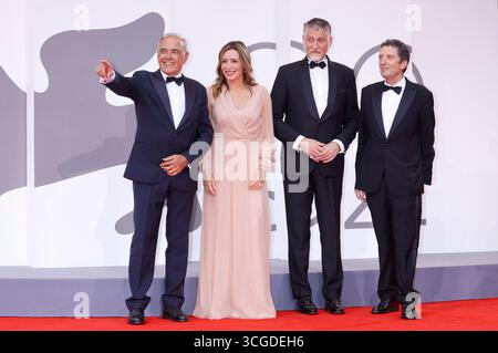 Alberto Barbera, Lucia Borgonzoni, Alessandro Giuli e Pietrangelo Buttafuoco bei der Opening Ceremony mit der Premiere des Kinofilms "la Grazia / Grace" auf der Biennale di Venezia 2025 / 82. Internationale Filmfestspiele von Venedig in Palazzo del Cinema. Venedig, 27.08.2025 Foto Stock