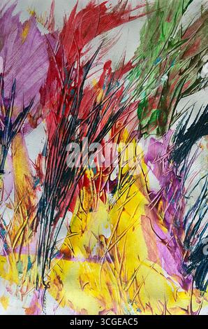 Opera d'arte originale "Draught Blaze" dell'artista SuperMut, norfolk, inghilterra Foto Stock