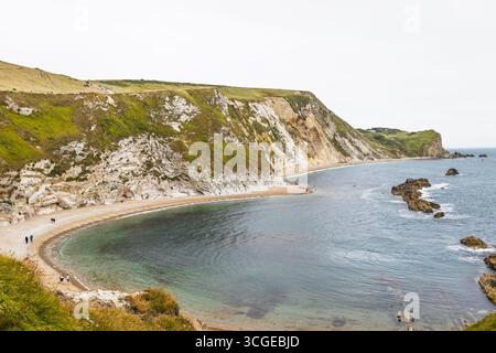 Man o'War Beach Cove sulla Jurassic Coast, Dorset, Inghilterra Foto Stock