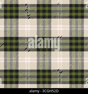 Motivo a quadri senza cuciture, marrone, crema, adatto per disegnare abiti come gonne e pantaloni per aggiungere un look chic e accattivante al tuo outfit, Vector i. Illustrazione Vettoriale