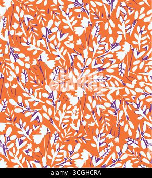 Sfondo floreale vintage. Motivo floreale con piccoli fiori blu su sfondo bianco avorio. Motivo senza cuciture per stampe di design e moda. Ditsy Illustrazione Vettoriale