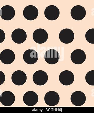 Motivo bianco a pois senza cuciture. Design di sfondo grafico alla moda. Moderna ed elegante texture monocromatica astratta. Modello per stampe, tessuti, involucri Illustrazione Vettoriale