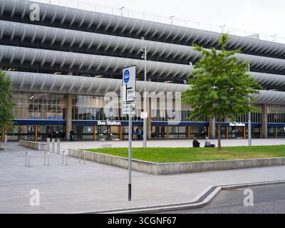 STAZIONE DEGLI AUTOBUS DI PRESTON ARCHITETTURA BRUTALIST Keith Ingham; Charles Wilson; struttura iconica della partnership di progettazione degli edifici Foto Stock