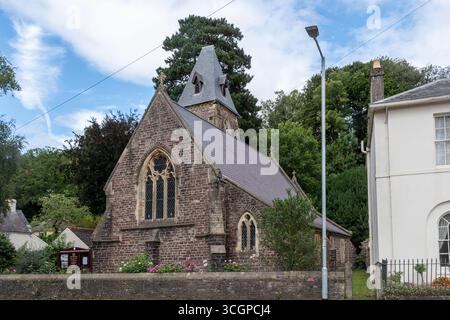 St David Lewis e St Francis Xavier Catholic Church a Usk, Monmouthshire, Galles del Sud, Regno Unito Foto Stock