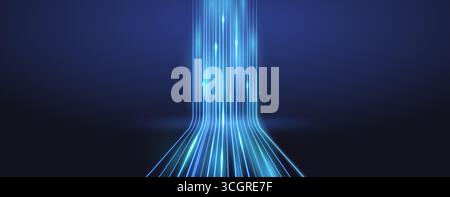 Background futuristico per la trasmissione di dati wireless utilizzando la tecnologia 5g e 6g. Illustrazione Vettoriale