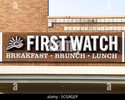 La prima guardia ad Austin, Texas, Stati Uniti. Ristorante americano specializzato in colazione, brunch e pranzo. Foto Stock