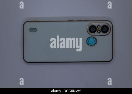 Rivestimento posteriore in gomma morbida per una pulizia mobile dello sfondo. Foto Stock