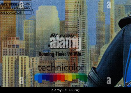 Dettagli di Blu-ray 3D Technicolor su DVD Blu-ray 3D. Foto Stock