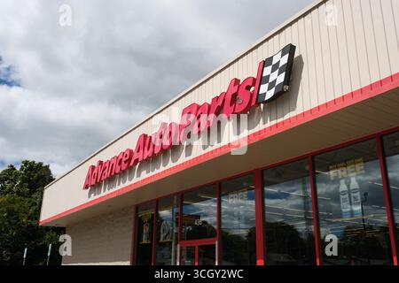 Facciata del negozio Advance Auto Parts a Clio Michigan USA Foto Stock