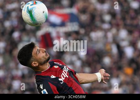 Bologna, Italia. 31 agosto 2025. Riccardo Orsolini del Bologna FC in azione durante la partita di serie A 2025/2026 tra Bologna FC e Como 1907 allo stadio Renato dall'Ara di Bologna, 31 agosto 2025. Crediti: Insidefoto/Alamy Live News Foto Stock
