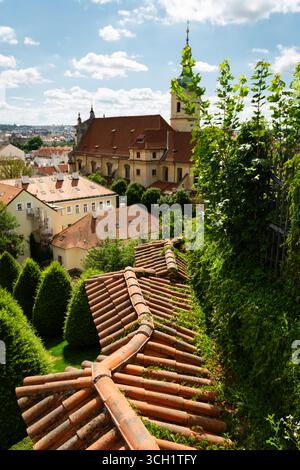Il Giardino di Vrtba (Vrtbovská zahrada in ceco) è un giardino-terrazza barocco costruito per Jan Josef, conte di Vrtba nel 1715-1720. Praga, Repubblica Ceca. Foto Stock