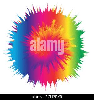 Sfumatura spettro colore con vibranti tonalità arcobaleno Illustrazione Vettoriale