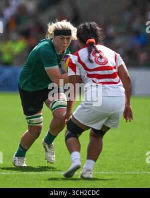 Irlanda donne contro Giappone Coppa del mondo di rugby femminile - primo turno domenica 24 agosto 2025 Franklin's Gardens, Northampton, Inghilterra Foto Stock