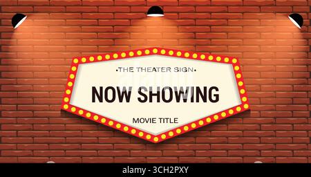 sfondo cinematografico con splendide luci luminose Illustrazione Vettoriale