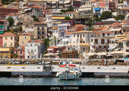 Parga, località balneare, regione greca di Preveza, costa ionica. Foto Stock