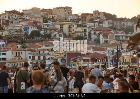 Parga, località balneare, regione greca di Preveza, costa ionica. Foto Stock