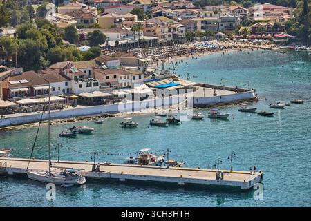 Parga, località balneare, regione greca di Preveza, costa ionica. Foto Stock