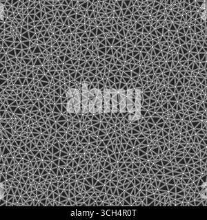 Modello triangolare. Piccoli triangoli. Forme solide nei telai. Stile bianco e nero. Modello ripetibile. Bellissime tessere vettoriali. Illustrazione Vettoriale