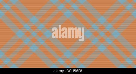 Motivo tessile geometrico astratto. Design senza cuciture con linee intersecanti in sfumature arancio e blu. Ideale per la moda, gli interni e il Web Illustrazione Vettoriale
