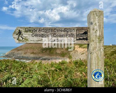 Sentiero costiero del Ceredigion a Mwnt, Galles Foto Stock
